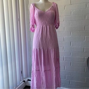 abercrombie & fitch short sleeve smocked dress